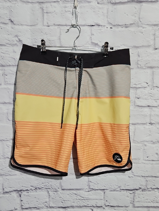 Quiksilver Other - Quiksilver Highline Men's Yellow & Orange Striped Boardshorts